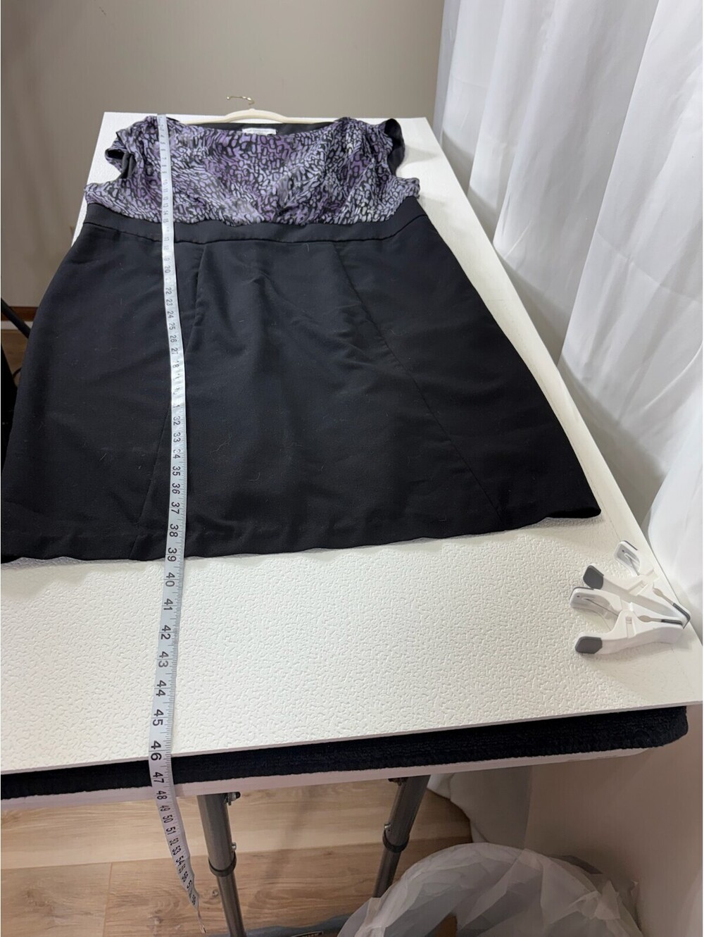 Liz Claiborne Woman Black and Purple Patterned Dress Size 20W 285D